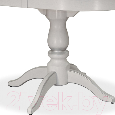 Обеденный стол Мебелик Тарун 4 (белый/серебристый)