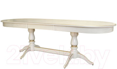 Обеденный стол Мебелик Тарун 5 (слоновая кость/золото)