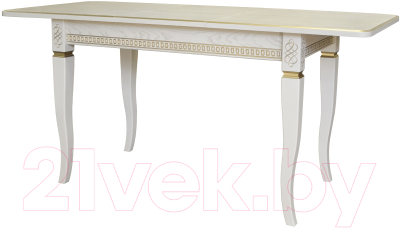 Обеденный стол Мебелик Фидея 3 (слоновая кость/золото)