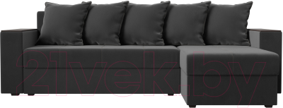 Диван угловой Лига Диванов Дубай лайт правый / 114152 (велюр серый)