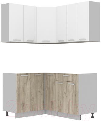 Кухонный гарнитур Интерлиния Мила Лайт 1.2x1.5 без столешницы - фото