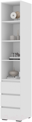 Стеллаж Стендмебель Хелен ПН 02 (белый/белый) - фото