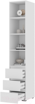 Стеллаж Стендмебель Хелен ПН 02 (белый/белый)