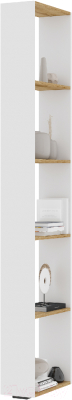 Стеллаж Стендмебель Хелен СТЛ 01 (белый/дуб крафт золотой) - фото