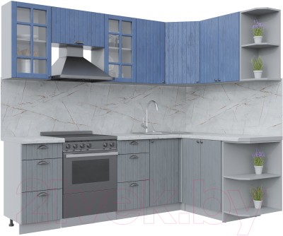 Готовая кухня Интерлиния Берес 1.5x2.4 правая - фото
