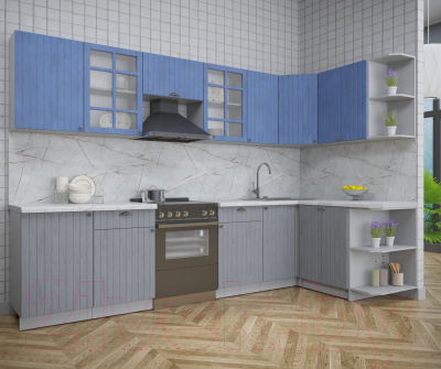 Готовая кухня Интерлиния Берес 1.5x3.1 правая