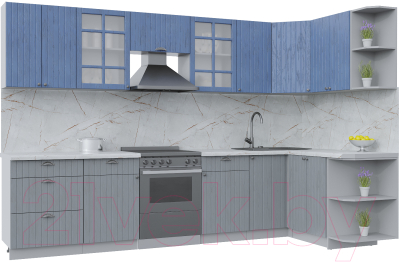 Готовая кухня Интерлиния Берес 1.5x3.2 правая - фото