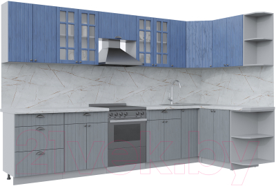 Готовая кухня Интерлиния Берес 1.5x3.3 правая - фото