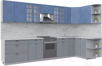 Готовая кухня Интерлиния Берес 1.5x3.5 правая - фото