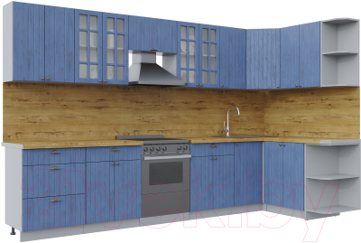 Готовая кухня Интерлиния Берес 1.5x3.4 правая - фото