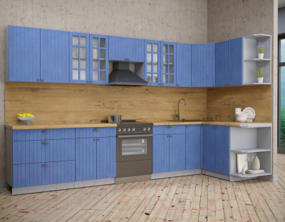 Готовая кухня Интерлиния Берес 1.5x3.5 правая