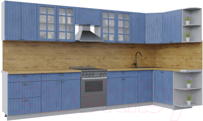 Готовая кухня Интерлиния Берес 1.5x3.8 правая - фото