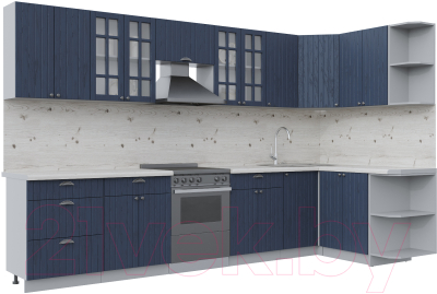 Готовая кухня Интерлиния Берес 1.5x3.4 правая - фото