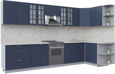 Готовая кухня Интерлиния Берес 1.5x3.5 правая - фото
