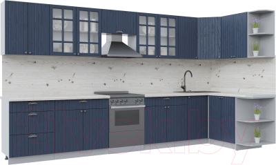 Готовая кухня Интерлиния Берес 1.5x3.8 правая - фото