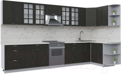 Готовая кухня Интерлиния Берес 1.5x3.7 правая - фото