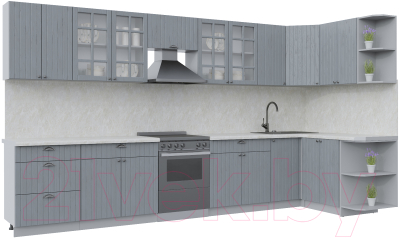 Готовая кухня Интерлиния Берес 1.5x3.8 правая - фото