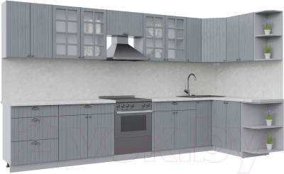 Готовая кухня Интерлиния Берес 1.5x3.7 правая - фото