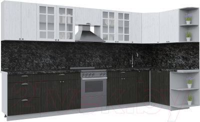 Готовая кухня Интерлиния Берес 1.5x3.7 правая - фото