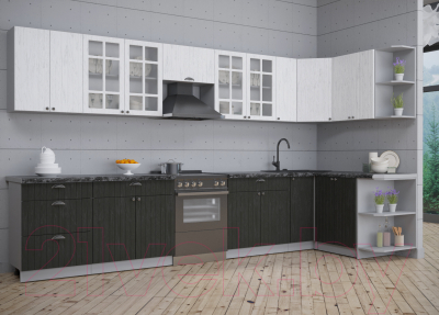 Готовая кухня Интерлиния Берес 1.5x3.7 правая