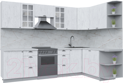 Готовая кухня Интерлиния Берес 1.7x2.9 правая - фото