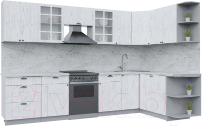 Готовая кухня Интерлиния Берес 1.7x3.2 правая - фото