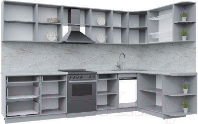 Готовая кухня Интерлиния Берес 1.7x3.2 правая