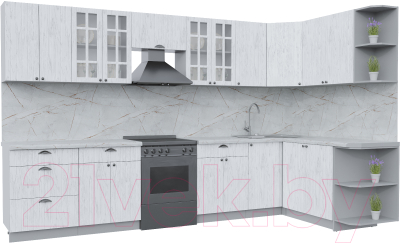 Готовая кухня Интерлиния Берес 1.7x3.4 правая - фото