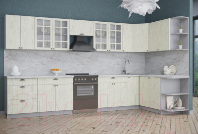 Готовая кухня Интерлиния Берес 1.7x3.7 правая