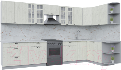 Готовая кухня Интерлиния Берес 1.7x3.6 правая - фото