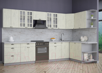 Готовая кухня Интерлиния Берес 1.7x3.4 правая