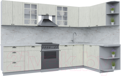 Готовая кухня Интерлиния Берес 1.7x3.2 правая - фото