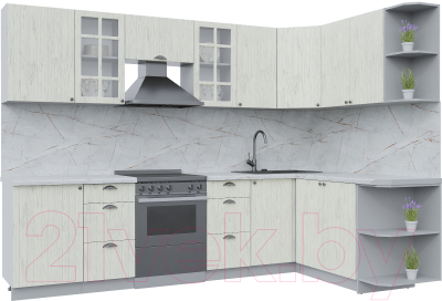 Готовая кухня Интерлиния Берес 1.7x2.9 правая - фото