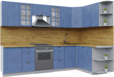 Готовая кухня Интерлиния Берес 1.7x2.9 правая - фото