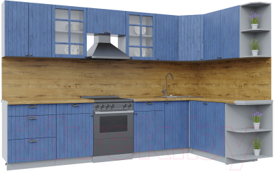 Готовая кухня Интерлиния Берес 1.7x3.2 правая - фото