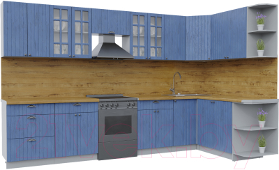 Готовая кухня Интерлиния Берес 1.7x3.4 правая - фото