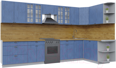 Готовая кухня Интерлиния Берес 1.7x3.6 правая - фото