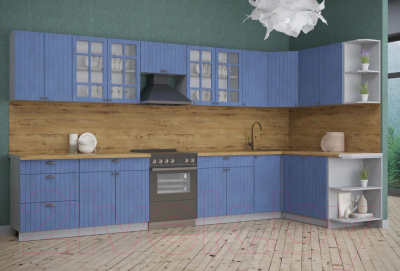 Готовая кухня Интерлиния Берес 1.7x3.8 правая