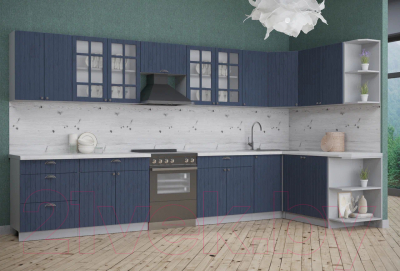 Готовая кухня Интерлиния Берес 1.7x3.8 правая