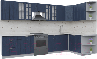 Готовая кухня Интерлиния Берес 1.7x3.4 правая - фото