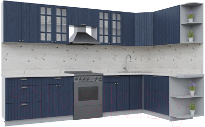 Готовая кухня Интерлиния Берес 1.7x3.3 правая - фото