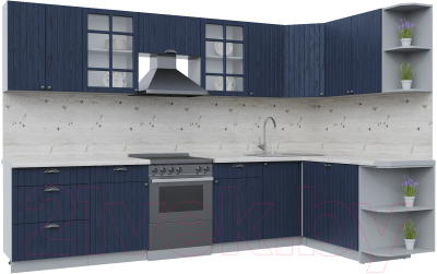 Готовая кухня Интерлиния Берес 1.7x3.2 правая - фото