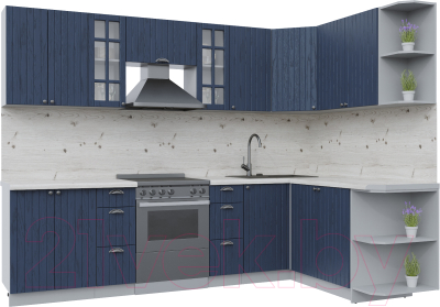 Готовая кухня Интерлиния Берес 1.7x2.8 правая - фото