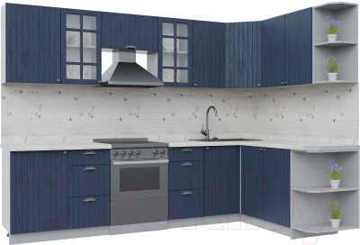 Готовая кухня Интерлиния Берес 1.7x2.9 правая - фото