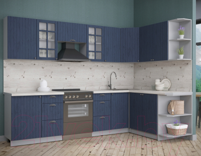 Готовая кухня Интерлиния Берес 1.7x2.9 правая