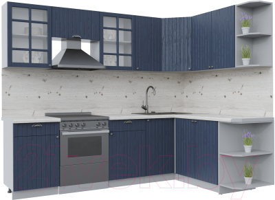 Готовая кухня Интерлиния Берес 1.7x2.6 правая - фото