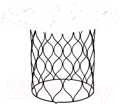 Журнальный столик Sheffilton SHT-TU49/TT20 60 ЛДСП (черный муар/мрамор карра белый) - фото