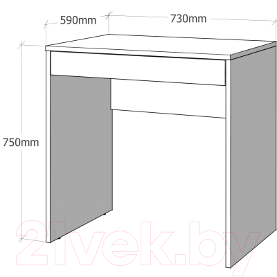 Письменный стол Domus СП008 11.008.01.01 / dms-sp008