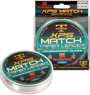 Леска монофильная Trabucco T-Force Xps Match Taper Leader 0.20-0.32мм 15м / 052-02-04 - фото