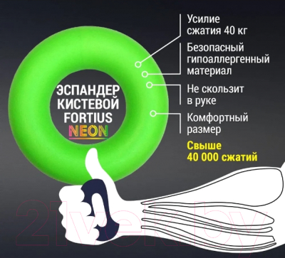 Эспандер Fortius Neon H180701-40FG